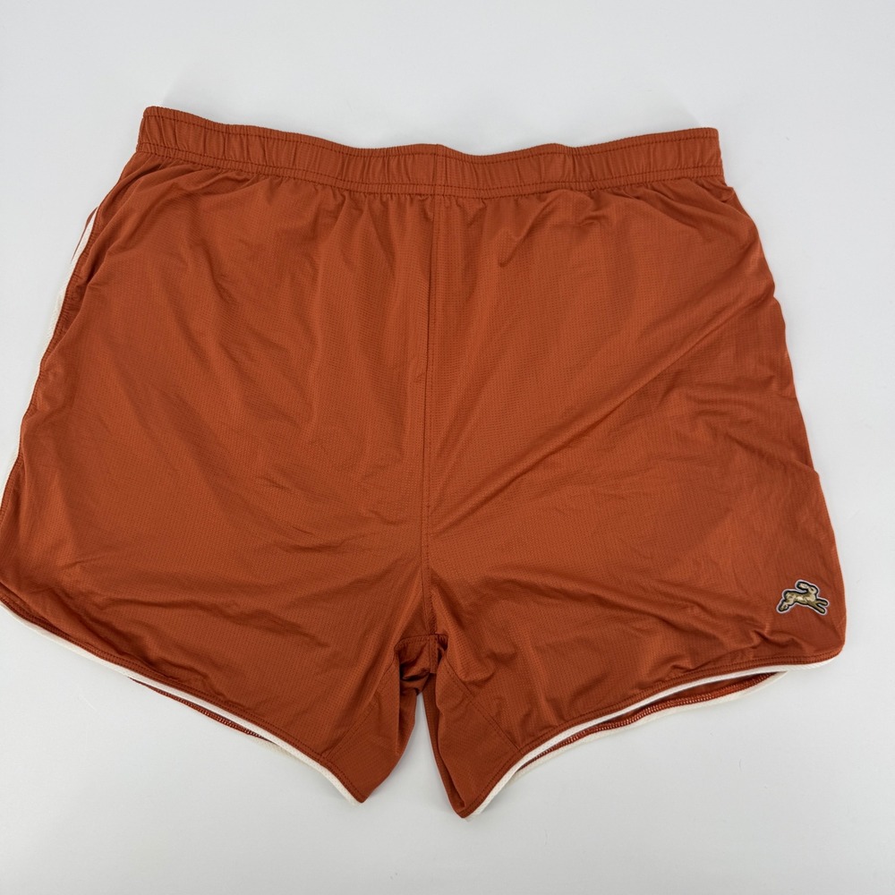 Tracksmith Mens XL Shorts Rust Orange Running Athletic Mesh Inseam 5"